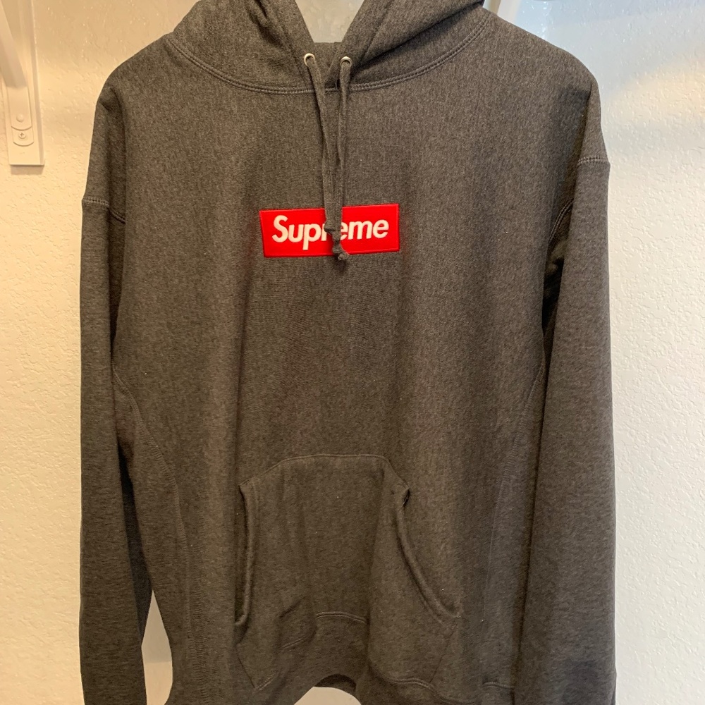 Supreme hoodie box logo charcoal 2021 L
